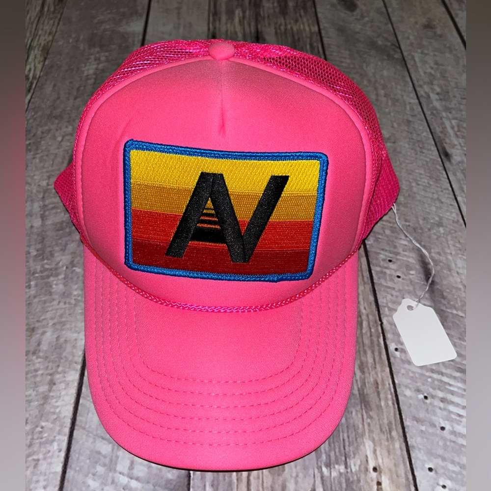 New Aviator Nation Logo Rainbow Vintage Trucker Hat